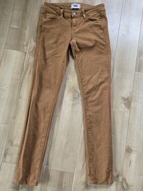 PAIGE Skyline Skinny Jeans in Camel Brown - Size 26